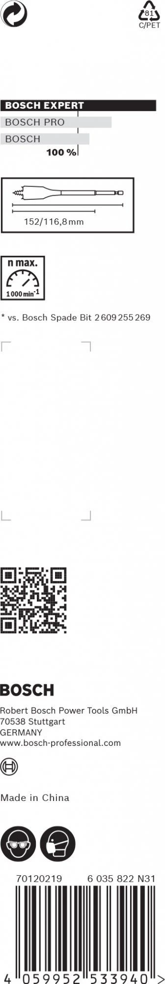Bosch 2608900320 EXPERT Speedboor Self Cut Speed - Zeskantschacht - 22x152mm - Afbeelding 3