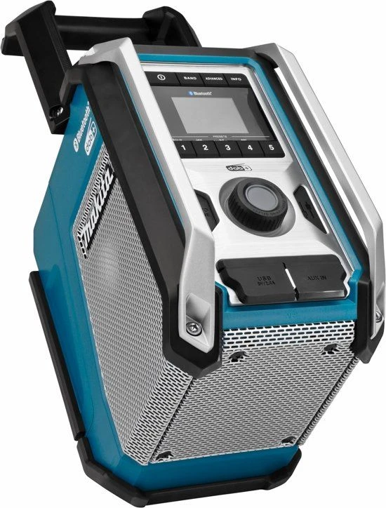 Makita DMR115 10,8-18V Li-Ion Accu Bouwradio - DAB+ - Bluetooth - Werkt Op Netstroom & Accu - Afbeelding 5