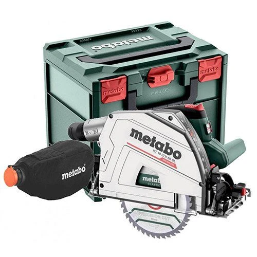 Metabo KT 18 LTX 66 BL 18V Li-ion Accu Invalcirkelzaag Set (2x 8.0Ah Accu) Incl. Geleiderail In MetaBox - 165 X 20mm - Koolborstelloos - 691172810 - Afbeelding 2