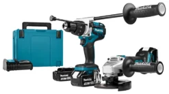 Makita DLX2157TJ1 18V Li-Ion Accu Klopboor-/schroefmachine (DHP481) & Haakse Slijper (DGA506) Combiset (3x 5.0Ah Accu) In Mbox