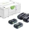 Festool SYS 18V 2x4,0/TCL 6 DUO Energieset (2x 4,0Ah) In Systainer - 577109
