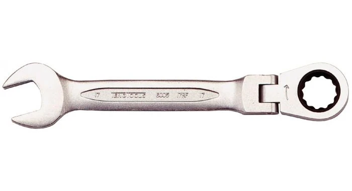 Teng Tools 600509RF Ring-/steeksleutel Met Ratel En Flexibele Kop - Metrisch - 9 X 131mm