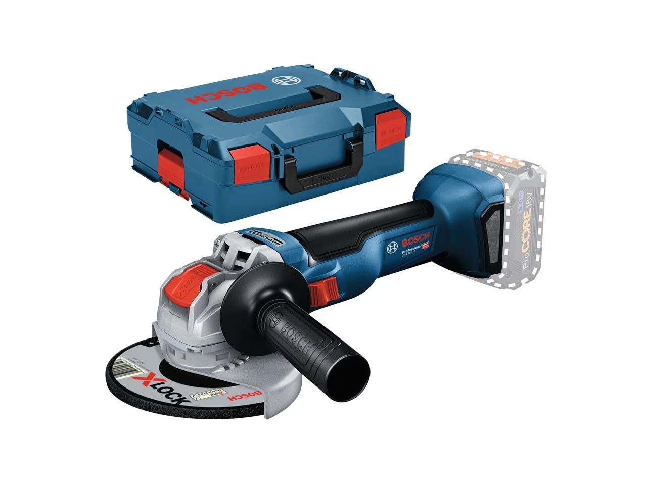 Bosch GWX 18V-10 18V Li-ion Accu Haakse Slijper Set (2x 5.0 Ah) In L-Boxx - 125 Mm - Koolborstelloos - Afbeelding 2