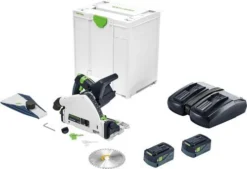 Festool TSC 55 5,0 KEBI-Plus/XL 18V Li-Ion Accu Invalzaag Set (2x 5,0Ah) In Systainer - 160mm - 577342
