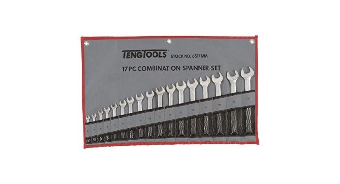 Teng Tools 6517MM 17-delige Ring-/steeksleutelset In Roltas - 6-22mm