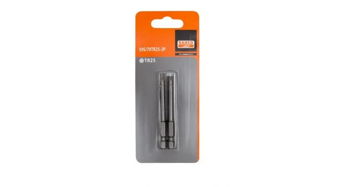 Bahco 59S/70TR30-2P 1/4" Torx Met Gat Bit Lang TR30 - 70 Mm (2st)