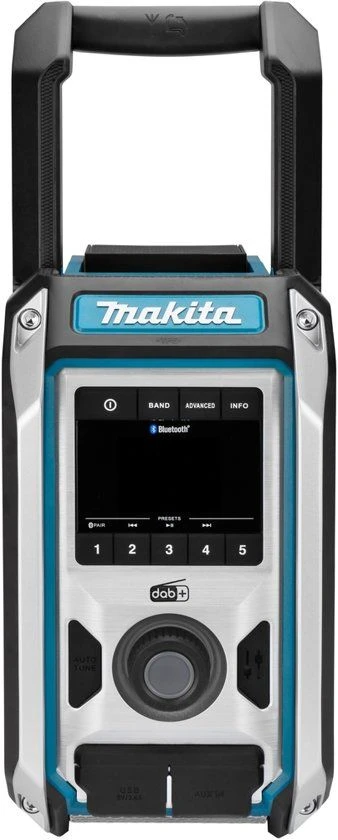 Makita DMR115 10,8-18V Li-Ion Accu Bouwradio - DAB+ - Bluetooth - Werkt Op Netstroom & Accu - Afbeelding 2