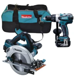 Makita DLX2083M 18V Li-Ion Accu Boor-/schroefmachine (DDF458) & Cirkelzaag (DHS710) Combiset (3x 4.0Ah Accu) In Tas
