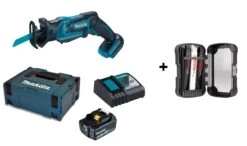 Makita DJR183RT1J 18V Li-Ion Accu Reciprozaag Set (1x 5.0Ah Accu) In Mbox Met 25-delige Reciprozaagbladenset