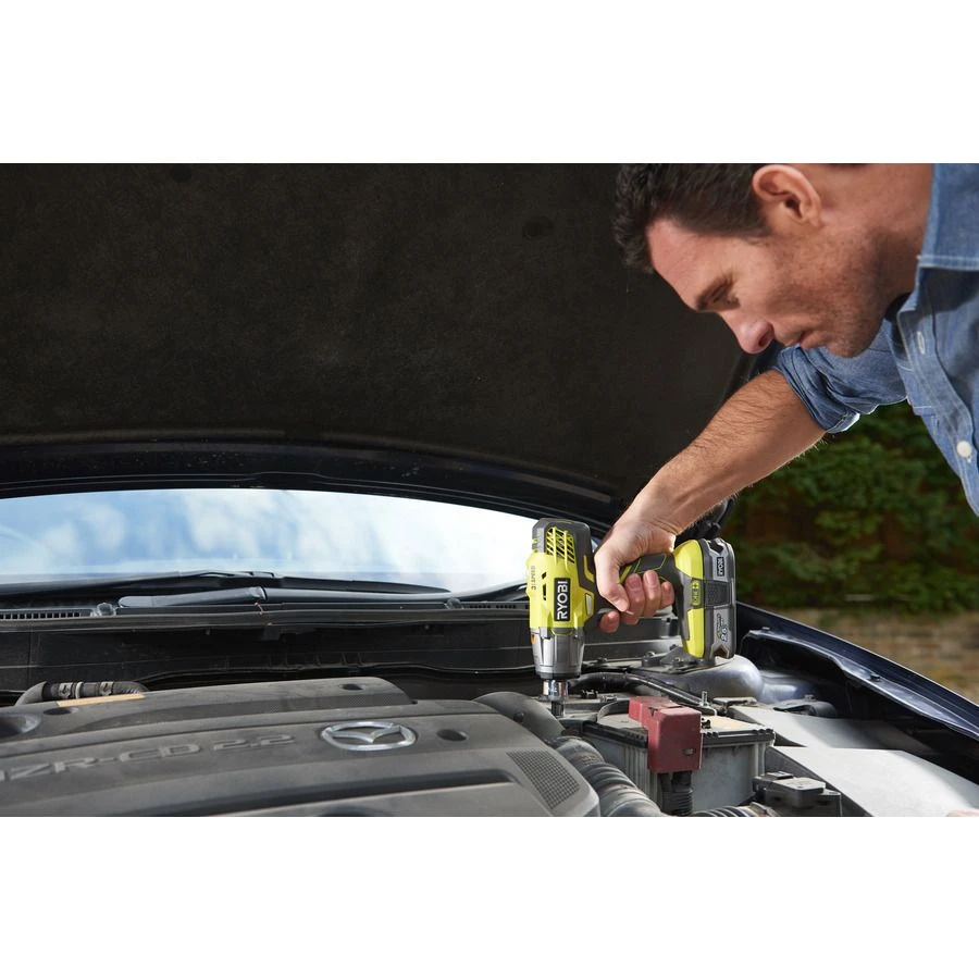 Ryobi R18IW3-120S ONE+ 18V Li-ion Accu Slagmoersleutel Set (1x 2.0ah Accu) In Tas - 400mm - 1/2'' - Afbeelding 5